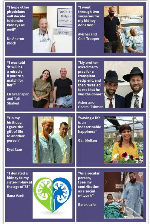 8 kidney donors tell their stories. Publicized for Chanuka 2021