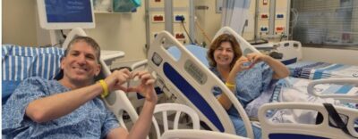 בטי פייברג ודוד פת תורמים כליה בהצלבה